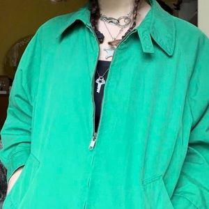 forest green windbreaker
